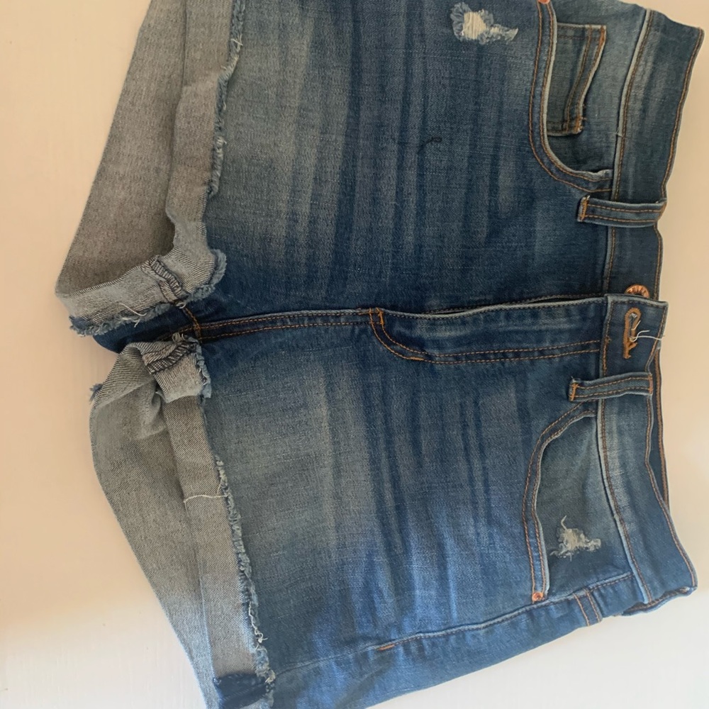 High rise jean shorts